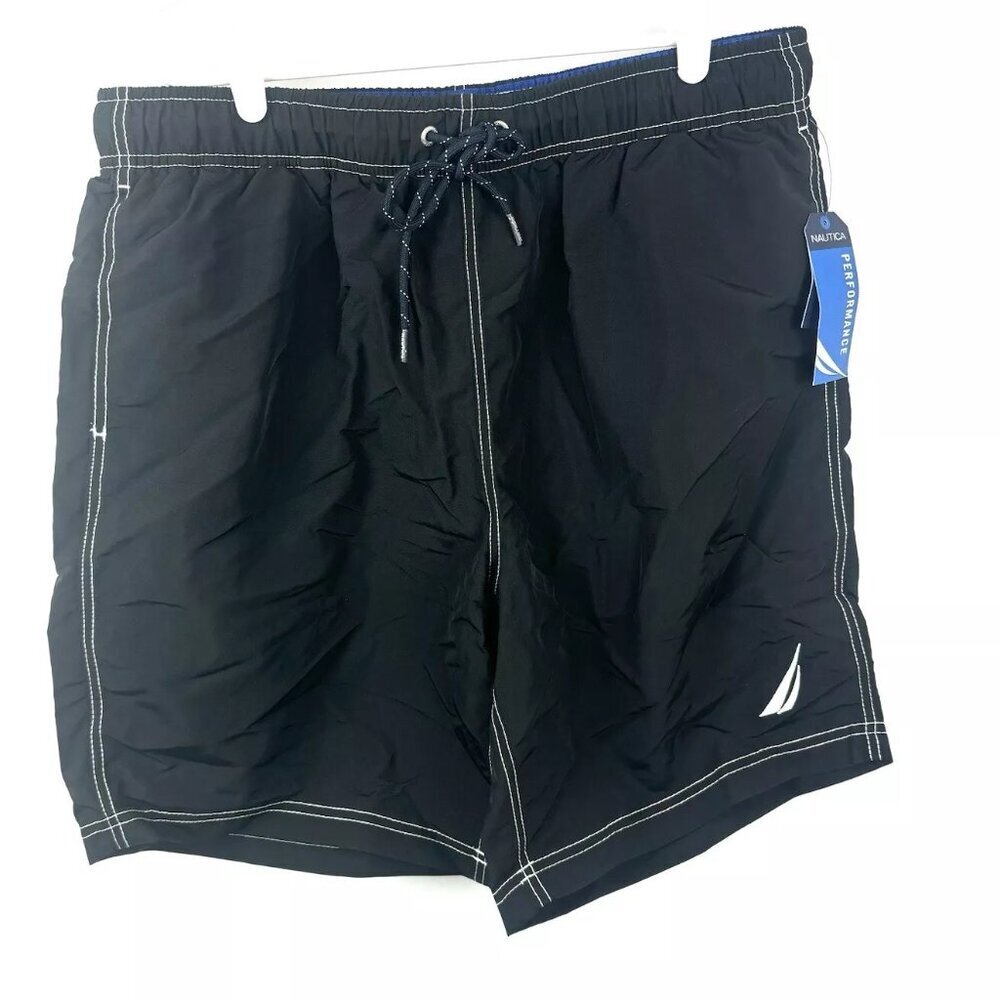 Nautica Mens Standard Solid Quick Dry Swim Trunk Large